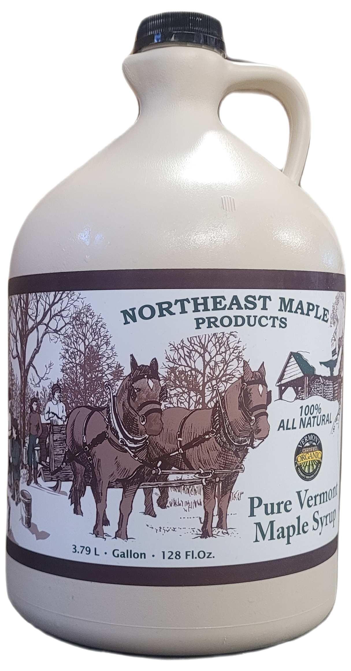 1 Gallon (3.79 L) Pure Certified Organic Vermont Maple Syrup