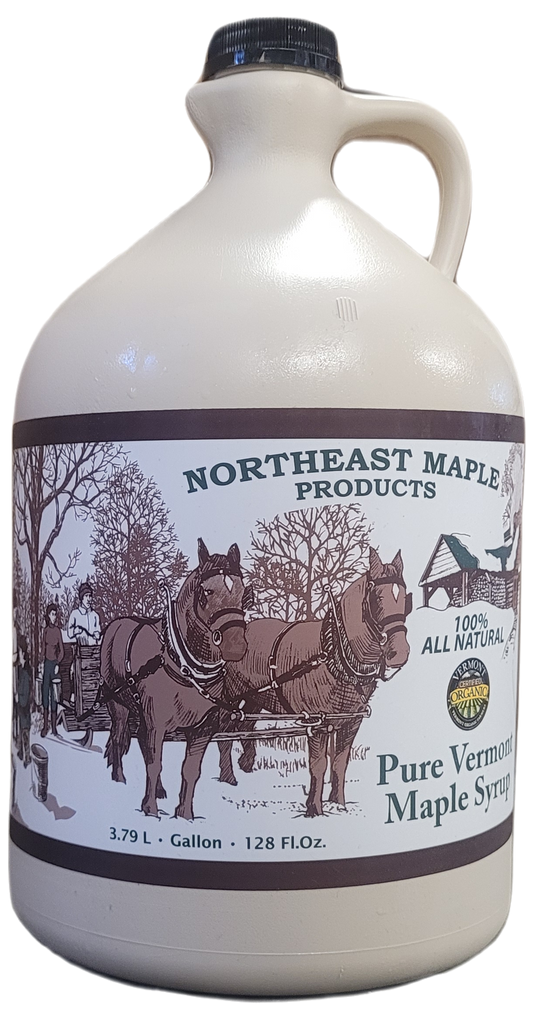 1 Gallon (3.79 L) Pure Certified Organic Vermont Maple Syrup